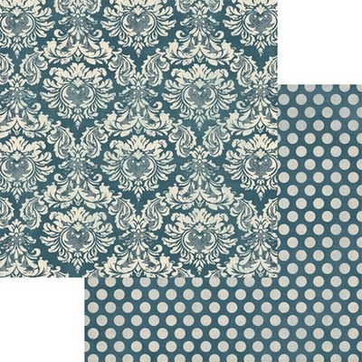 Лист двусторонней бумаги Teresa Collins Now And Then - Damask, 30х30 см