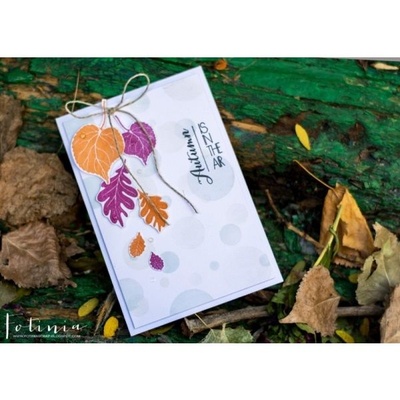 Акриловый штамп Lesia Zgharda FL094 Дубовые листья, набор из 2 штампов