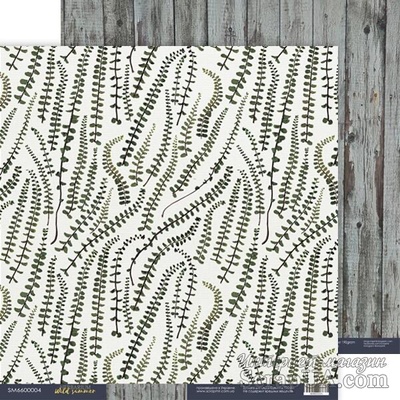 Аркуш двостороннього паперу від Scrapmir з колекції Herbarium Wild summer,  30x30