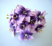 Лилия, диаметр 3 см, цвет лиловый, 10 шт.