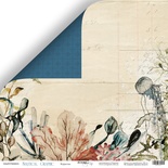 Аркуш двостороннього паперу для скрапбукінгу від Scrapmir - Корали - Nautical Graphic, 30x30cм