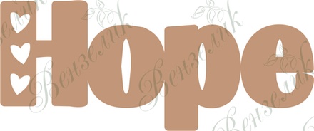 Чипборд від Вензелик - Hope, розмір: 31*76 мм