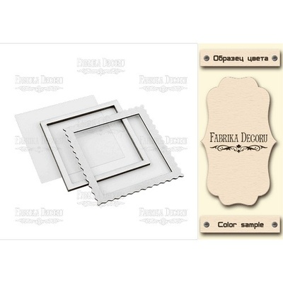 Заготовка для шейкера Мереживний квадрат, колір молочний, ТМ Фабрика Декору