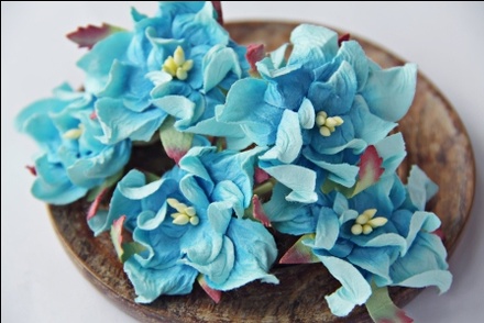 Гарденія, діаметр 5см, колір бірюза, 1 шт.