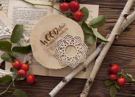 Чипборд від WOODchic - Серветка №9, 7x7 см