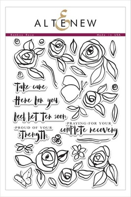 Набор штампов от Altenew - Bamboo Rose Stamp Set - Бамбуковая роза