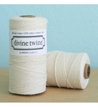 Хлопковый шнур от Divine Twine - Natural, 1 мм, цвет слоновой кости, 1м