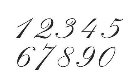 Акриловий штамп A008c Цифри, розмір 10x6 см