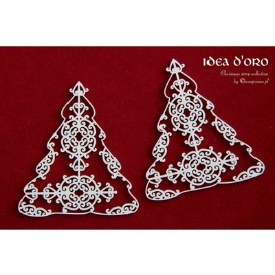 Чипборд Scrapiniec - Новорічна ялинка велика Idea d'oro, 1 штука