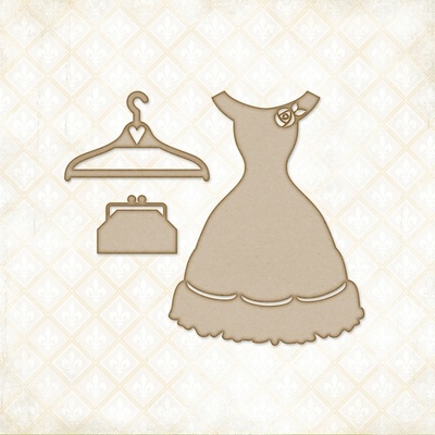 Чипборд Blue Fern StudiOs-Charlotte's Dress Set