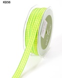 Стрічка Solid/Check, ширина 9,5мм, колір  Parrot Green/Yellow, 90cм