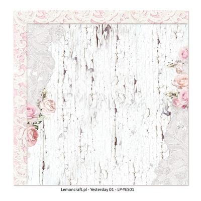 Аркуш двостороннього паперу для скрапбукінгу від LemonCraft - Yesterday 01