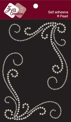 Прикраса з перлинок Завитки, колір білий, 2 шт. розмір упаковки 12x20.5см