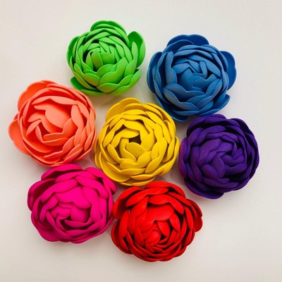 Півонія, квітка ручної роботи з фоамірану, діаметр 4,5 - 5см, колір на вибір, 1 шт.