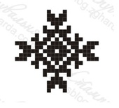 Акриловый штамп F037 Орнамент, размер 2 * 2 см