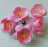 Квіти вишні, колір рожевий, діаметр - 25мм, 5шт.