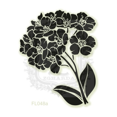 Акриловый штамп Lesia Zgharda FL048a Соцветие, размер 4.4х5.5 см
