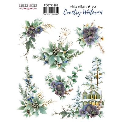 Набір наліпок (стікерів) 6шт. Country winter #269