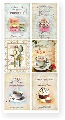 Набор картинок от Евгения Курдибановская ТМ - Пироженки, 15х30 см, 1 лист