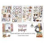 Набір двосторонніх картинок для вирізання Vintage 15х20см, ТМ Фабрика Декору