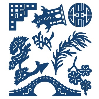 Нож для вырубки от Tattered Lace - Oriental Embellishments - Символы Востока