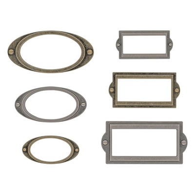 Набір металевих рамочок Tim Holtz - Idea - Ology Metal Label Frames, 6 штук, рамки