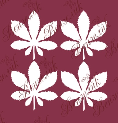 Чипборд від Вензелик - Листя каштана, розмір: 110x110 мм