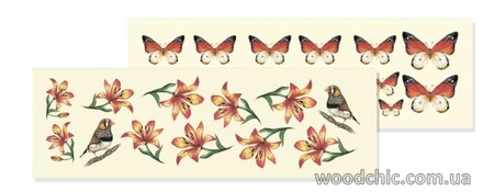 Двосторонній аркуш від WOODchic - "Метелики"
