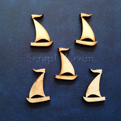 Деревʼяна фігурка WOOD-027 - Яхта, 1 штука