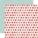 Аркуш двостороннього скрап-паперу is for Apple - Яблуко, Paper & Echo, Echo Park, 30x30 см