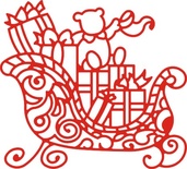 Ніж для вирубки Santa's Sleigh від Cheery Lynn Designs