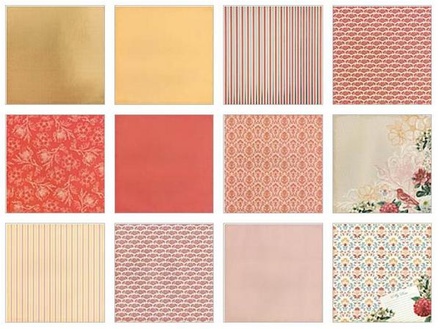 ПОЛОВИНА Набору паперу DCWV - Coral Couture Paper Stack, 30х30 см, 24 аркуші