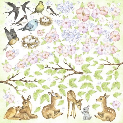 Лист с карточками для вырезания Smile of spring, ТМ Фабрика Декору