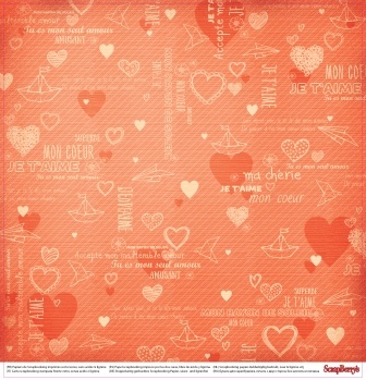 Папір двосторонній від ScrapBerryʼs - хлопчик і дівчинка - дитяча любов, 30,5x30,5 см, 190 г/м²