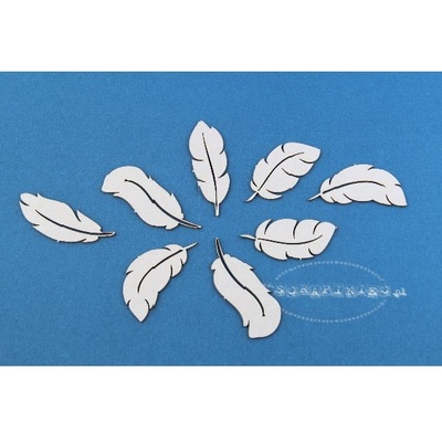 Чипборд Scrapiniec - Перышки, 10 штук