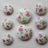 Тканинні ґудзики і топси від Allmacraft - серія Шеббі 1, діаметр 2 і 2,5см, 8 штук