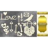 Чипборд Фабрика Декору - Діля серця 2, колір золото