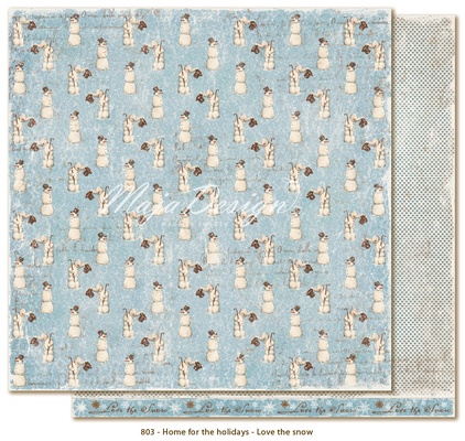 Лист двусторонней скрапбукинга от Maja Design - Love the snow, 30 x 30 см