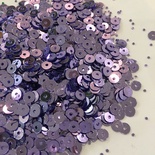 Пайетки круглые плоские 4 мм, сиреневые 6 г