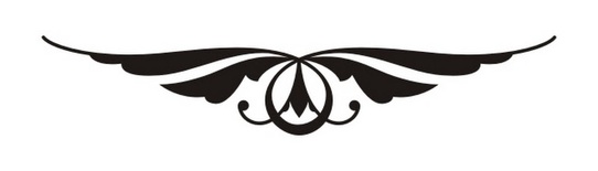 Акриловый штамп W029 Виньетка, размер 4,6 * 0,9 см