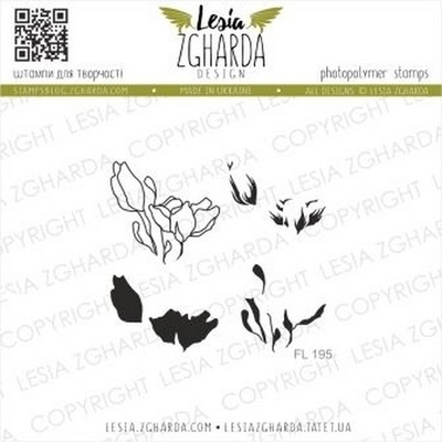 Набір акрилових штампів Lesia Zgharda Вишневі пуп'янки FL195