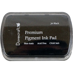 Штемпельная подушечка Dovecraft Pigment Ink Pads - Jet Black, цвет черный