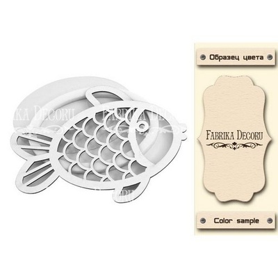 Заготовка для шейкера рибка 5,5х12см, колір молочний, ТМ Фабрика Декору