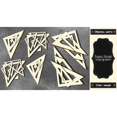 Чипборд Фабрика Декору - Трикутники, колір чорний