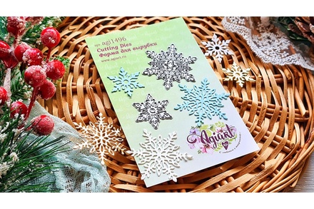Ножі для вирубки "Сніжинки сет №7" від AgiArt, 49 мм; 32 мм