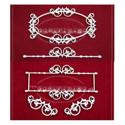 Чипборд Scrapiniec - Рамка і завиток Венеції