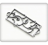 Набір металевих підвісок від ScrapBerryʼs - Рамка з квітами, 23x20мм, 10 шт.