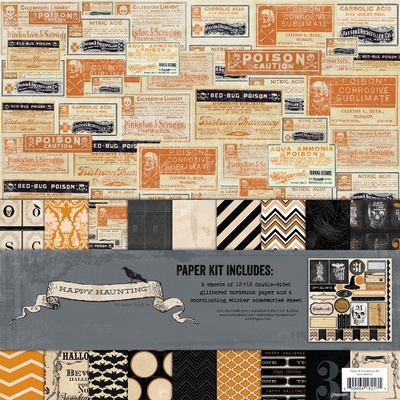 Набор бумаги для скрапбукинга My Mind's Eye Happy Haunting, 30х30 см, двусторонняя, 12 листов
