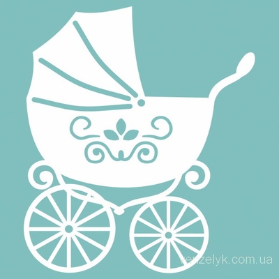 Чипборд от Вензелик - Коляска, размер: 60x52 мм