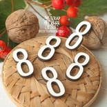 Деревʼяні фішкиScrapBox - Набір цифр 8 (5шт.) Fl-026